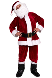 Kerstman polyester volwassen 5-delig