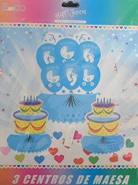 Tafeldecoratie Its A Boy 3 Stuks