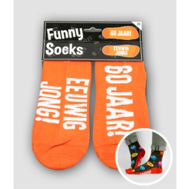 Sokken - Funny socks - 60 jaar! Party Time!