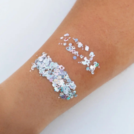 Love Silver Gezicht Glitters