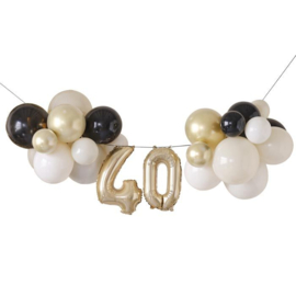 Slinger met ballonnen 40 Champagne Noir Ginger Ray