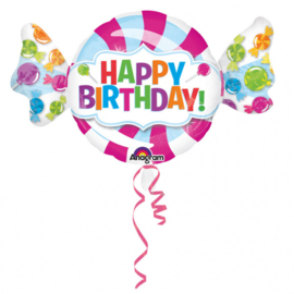 Folieballon SuperShape 'HBD' Sweet Shop - 101 cm