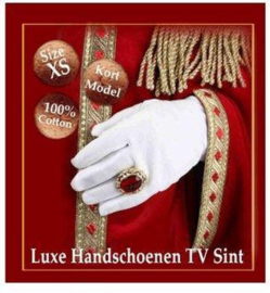 Handschoenen Luxe TV Sint 100% katoen mt XS