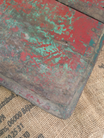 Houten plank rood groen