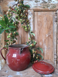 Emaille pot Roodbruin