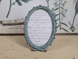 Fotolijst Antiek-turquoise ovaal
