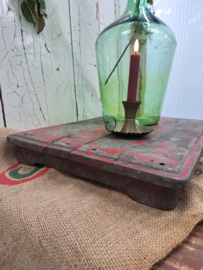 Houten plank rood groen