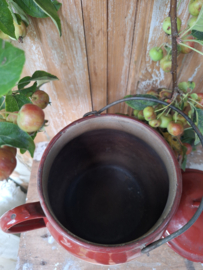 Emaille pot Roodbruin