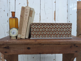 Vintage stoffen doos bruin