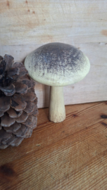 Deco paddenstoel bruin plat