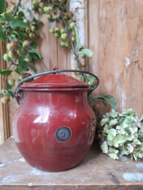 Emaille pot Roodbruin