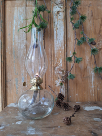 Olielamp gegraveerd glas