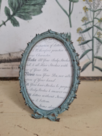 Fotolijst Antiek-turquoise ovaal