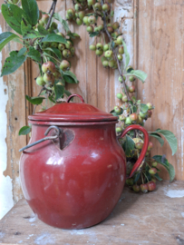 Emaille pot Roodbruin