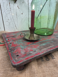 Houten plank rood groen
