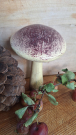 Deco paddenstoel plat aubergine