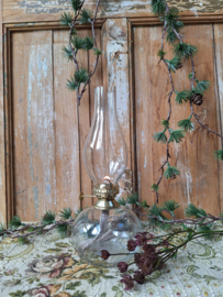 Olielamp gegraveerd glas