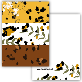 Mini kaartje Leopard flower