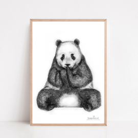 Zwart-Wit Poster Reuzenpanda