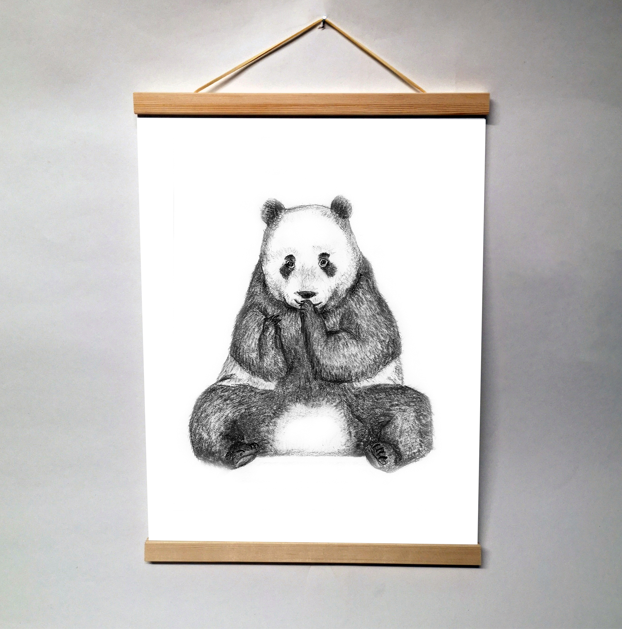 Zwart-Wit Poster Reuzenpanda