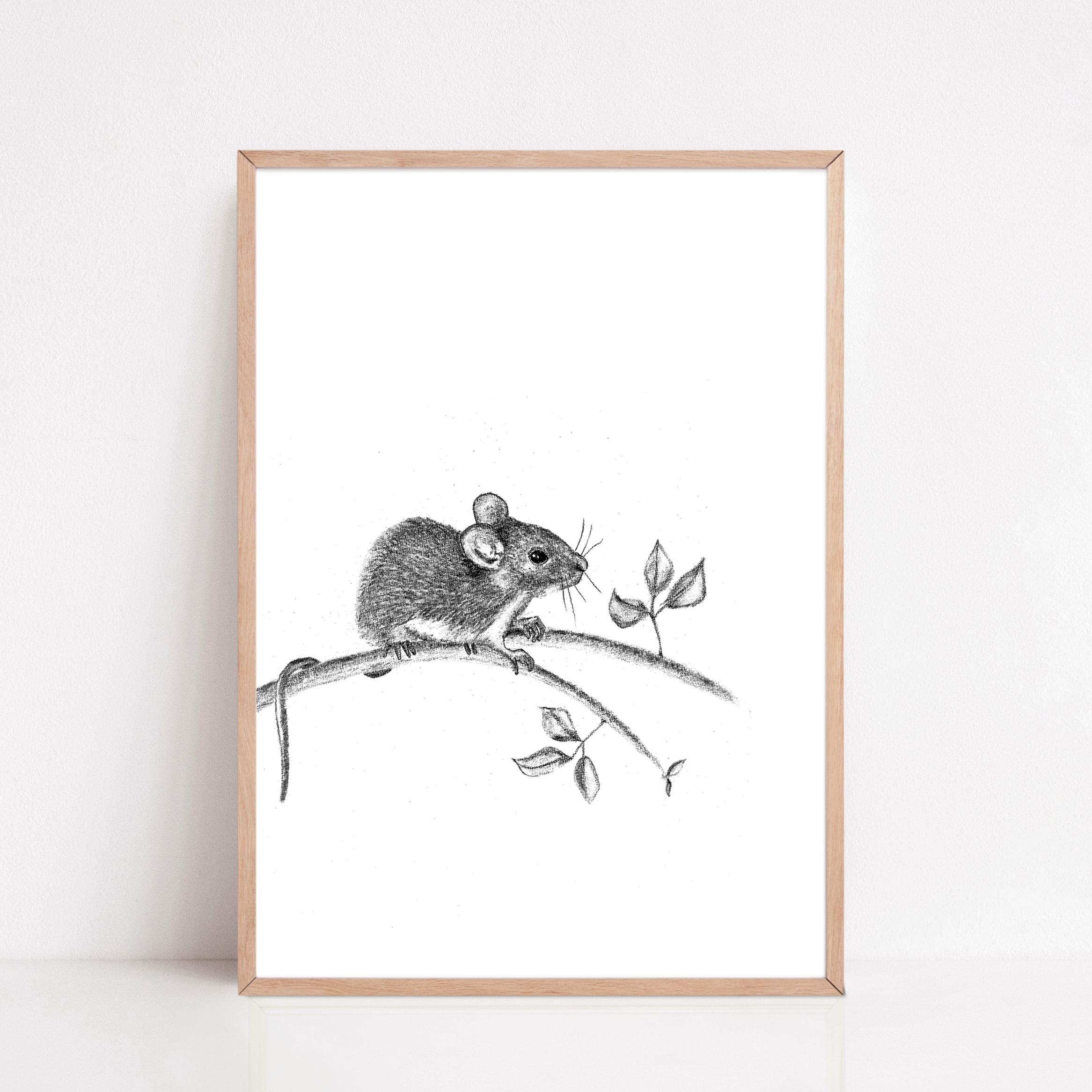 Zwart-Wit Poster Muis