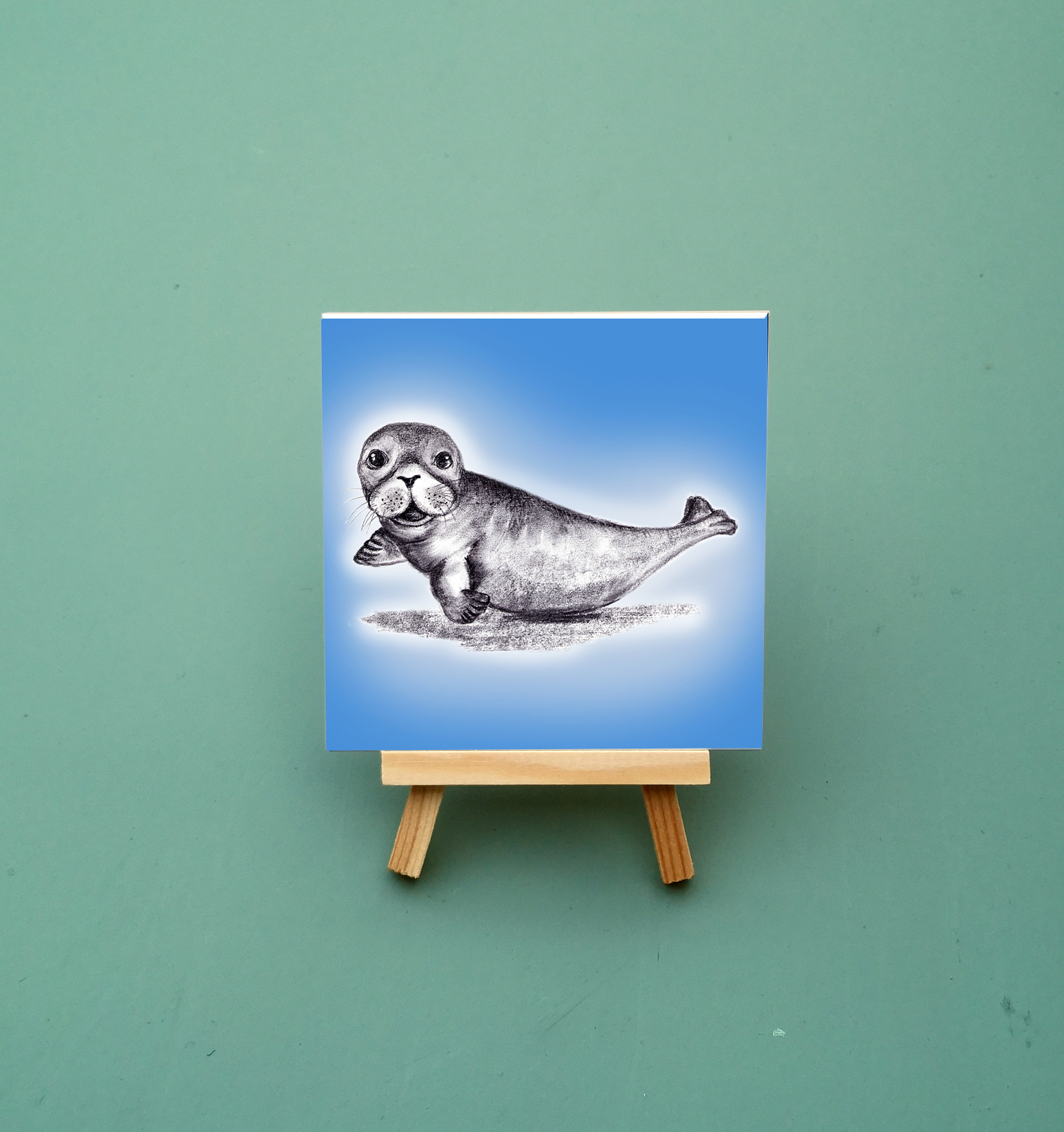 Tegel Zeehond Blauw