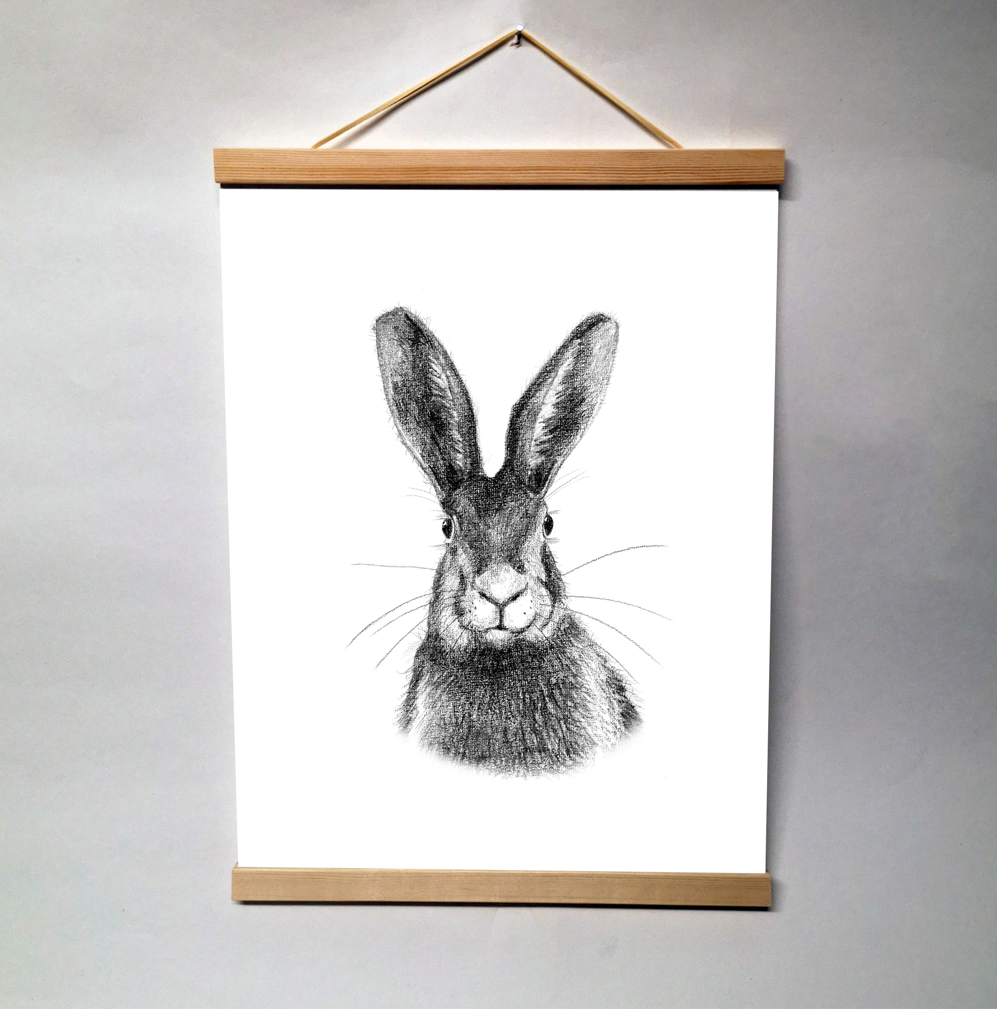 Zwart-Wit Poster Haas