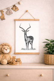 Zwart-Wit Poster Impala