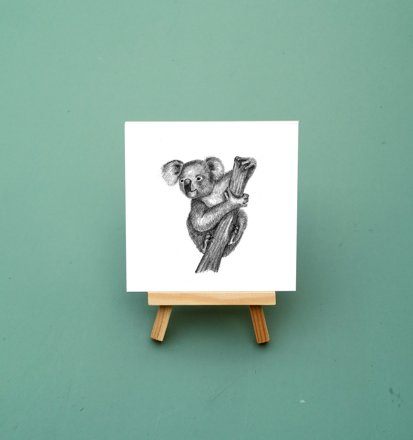 Zwart-Wit Tegeltje Koala
