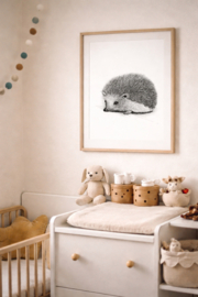 Zwart-Wit Poster Egel