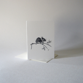 Zwart-Wit Wenskaart Muis