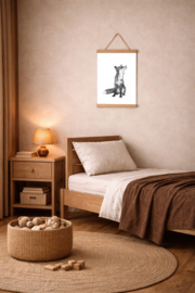 Zwart-Wit Poster Vos