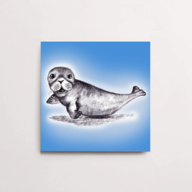 Tegel Zeehond Blauw