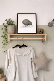 Zwart-Wit Poster Kiwi