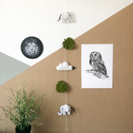 Zwart-Wit Poster Uil