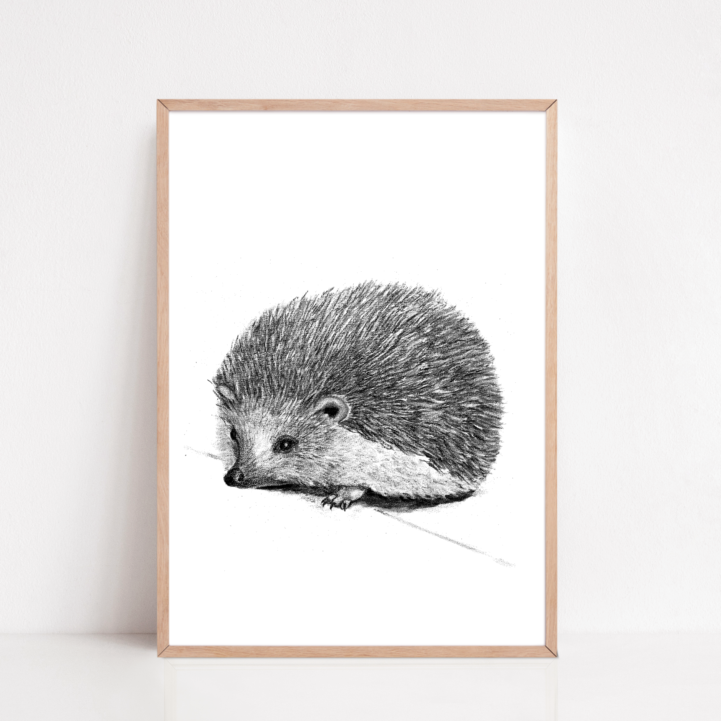 Zwart-Wit Poster Egel