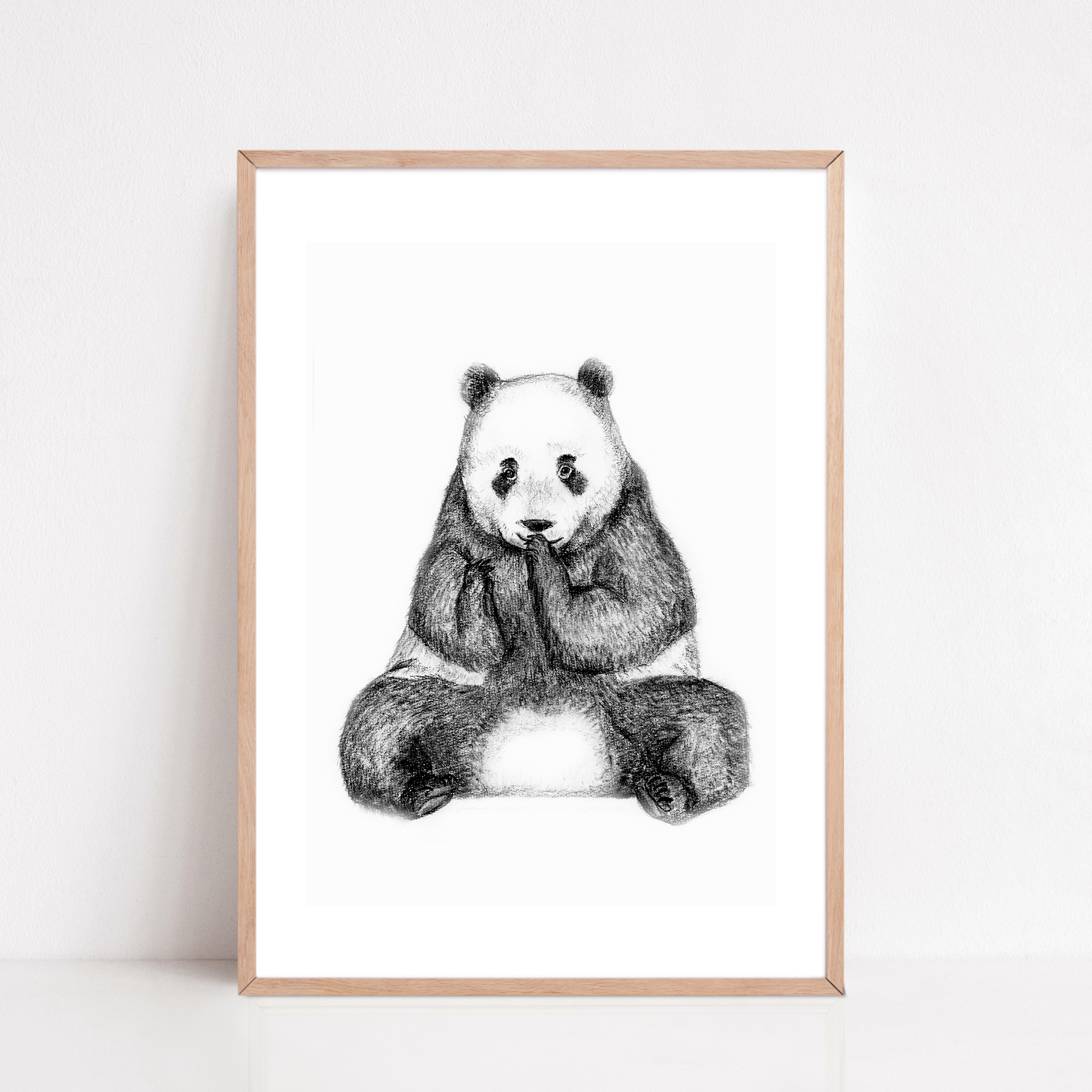 Zwart-Wit Poster Reuzenpanda
