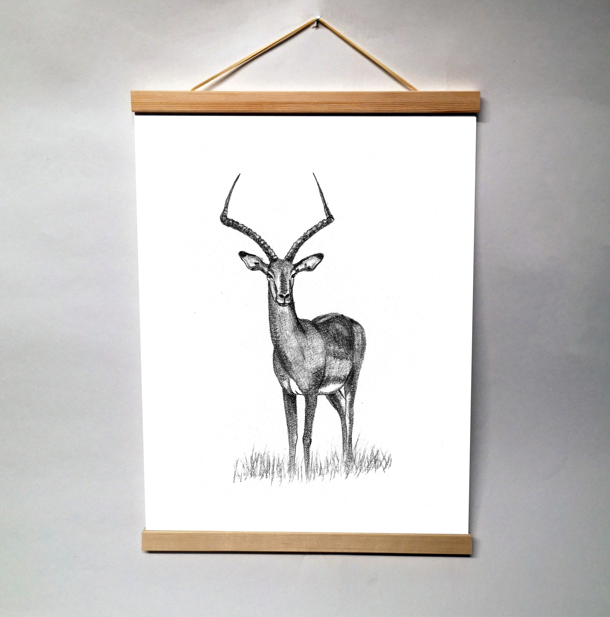 Zwart-Wit Poster Impala