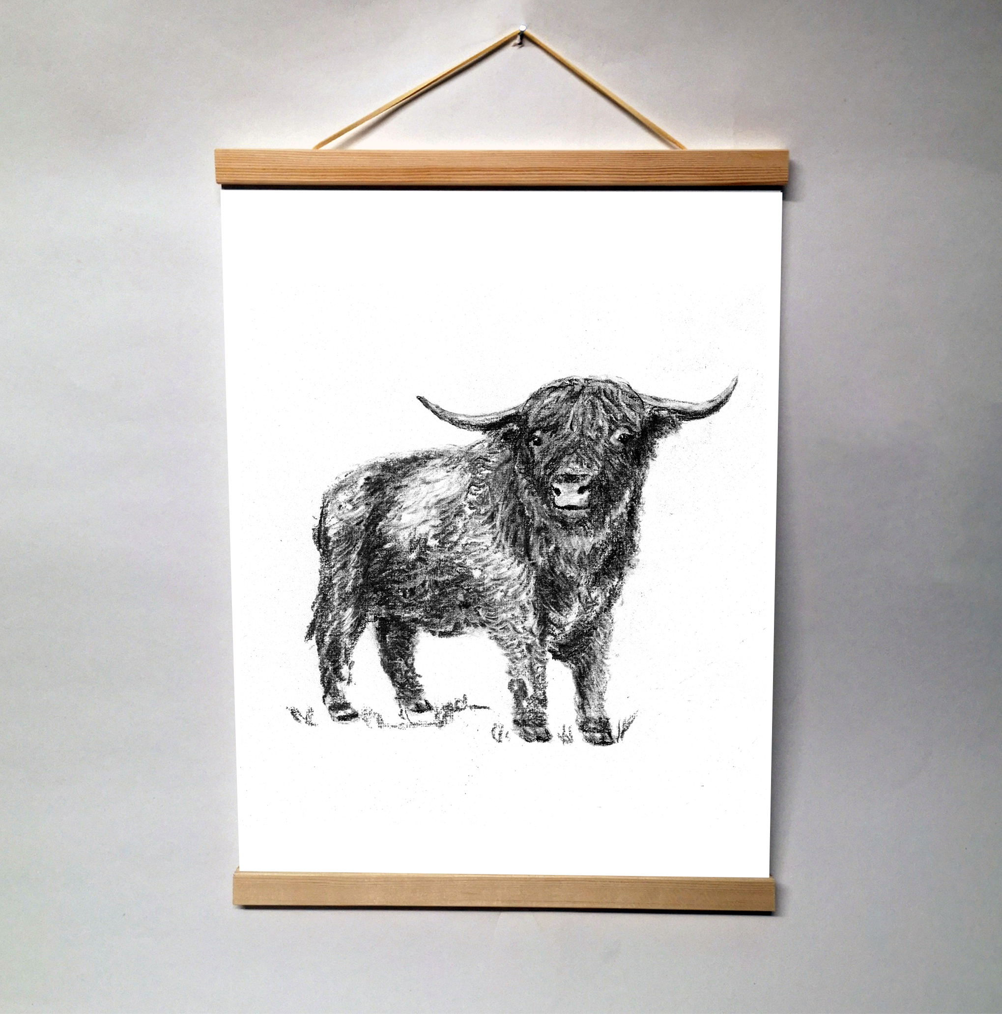 Zwart-Wit Poster Yak