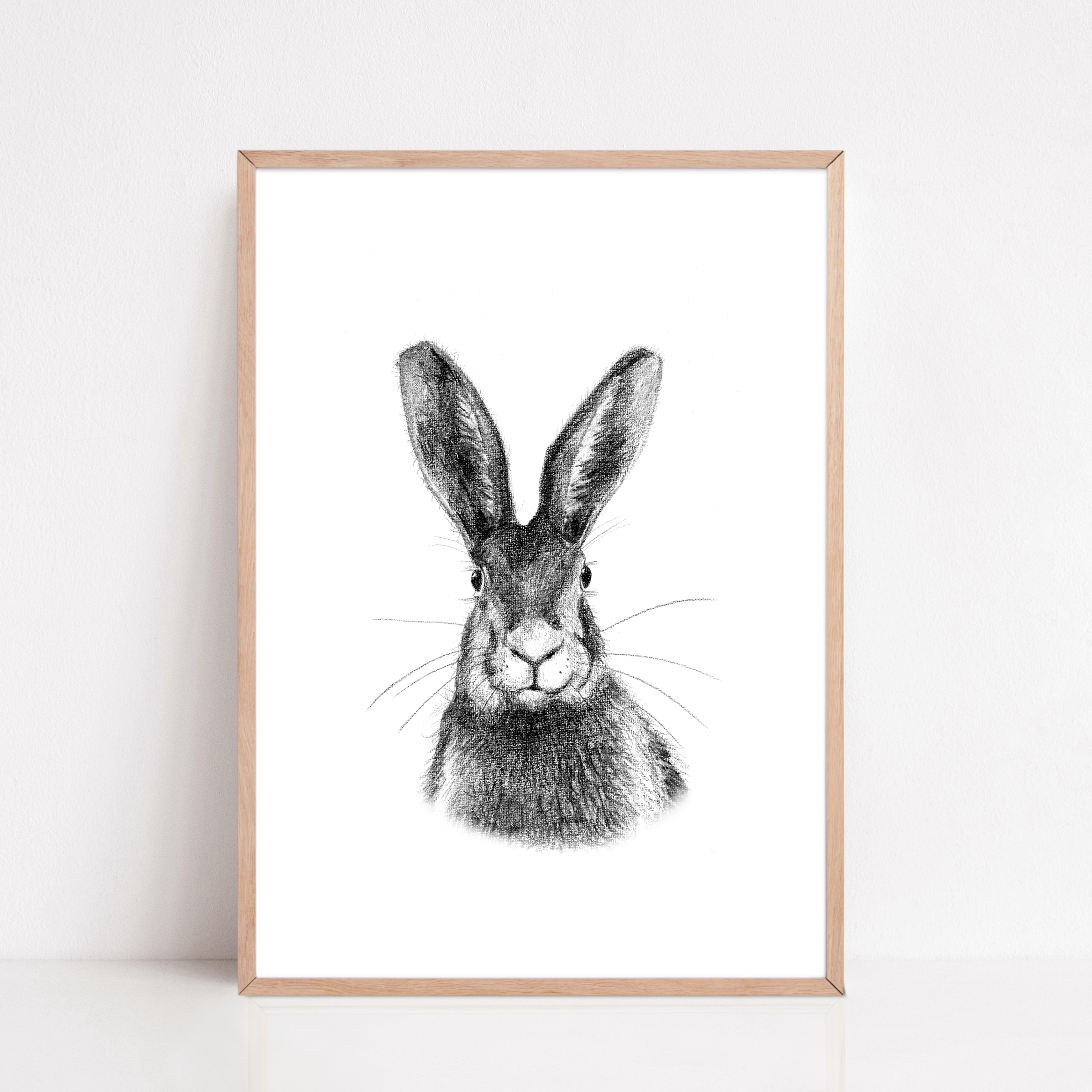 Zwart-Wit Poster Haas