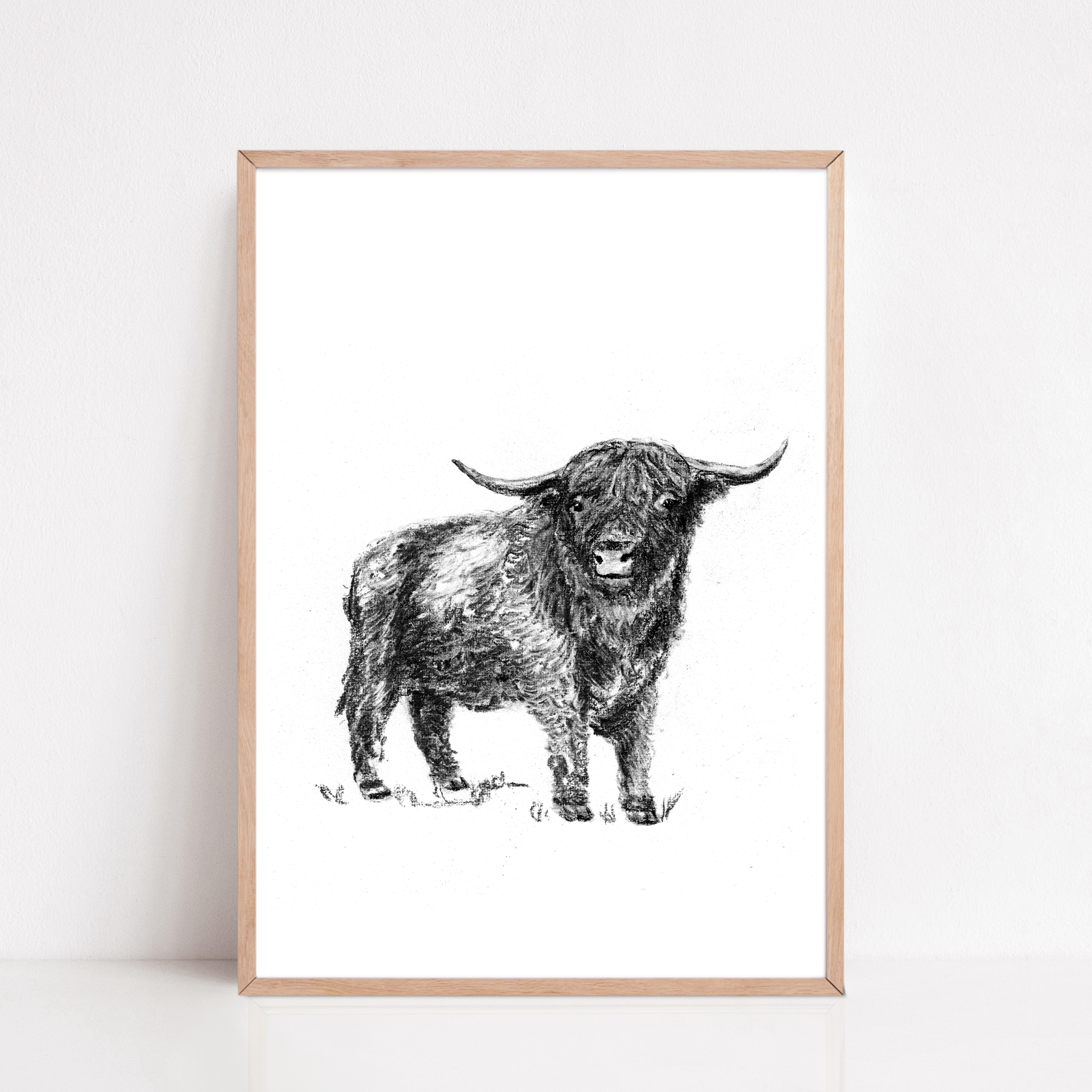 Zwart-Wit Poster Yak