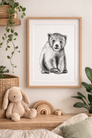 Zwart-Wit Poster Beer