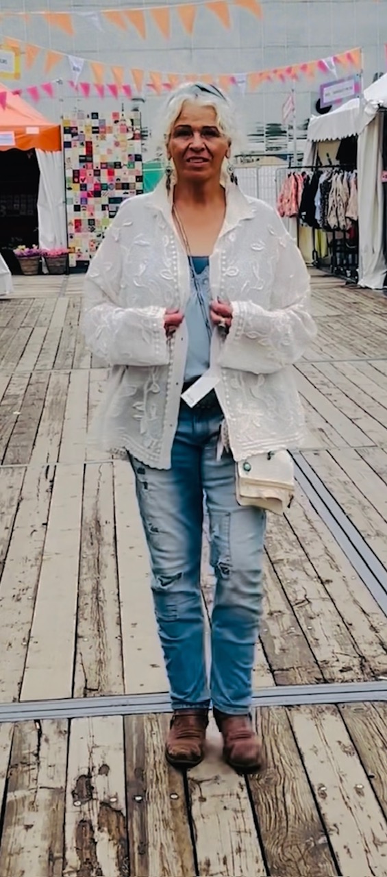 Libelle blouse/jasje creme