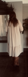 Grote maxi XXL jurk / tuniek "Angel" licht camel