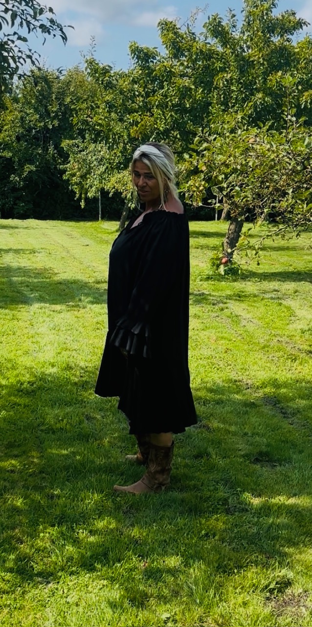 Grote maxi XXL Jurk "Jolien" zwart
