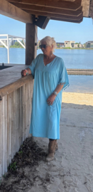 Jurk "Tina" hemel blauw