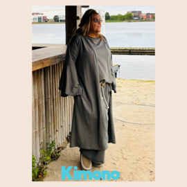 Grote kimono "Maud"army groen