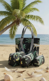4 Delige set ibiza shopper zwart