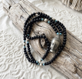 Ketting met buddha zwart
