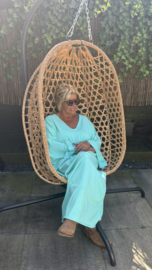 Maxi jurk turkoois  jersey